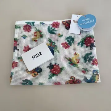 [ FEILER ] 페이러 하이디 메쉬 파우치 실버 그레이 L