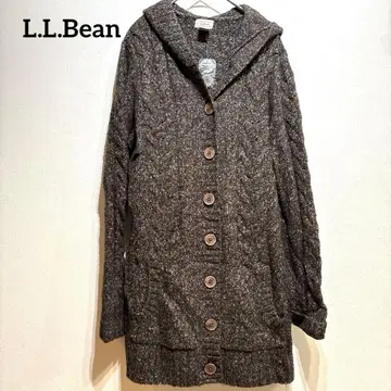 L.L.Bean 후드 부착 가디건 M-REG 다크 브라운 겉옷