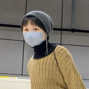 차콜 그레이 비니 니트 모자