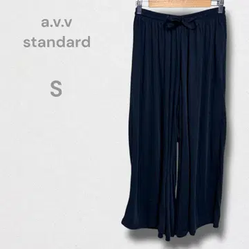 아베베 팬츠 가우초 팬츠 와이드 넉넉함 편안함 고급 S