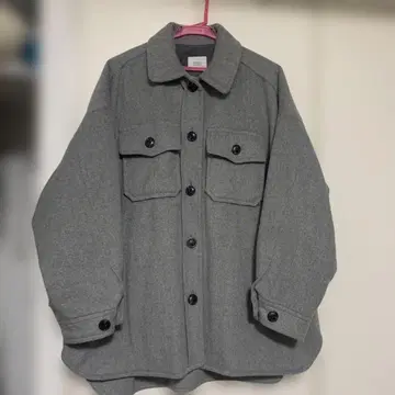 로리즈팜 오버 사이즈 라이트 그레이 CPO 자켓