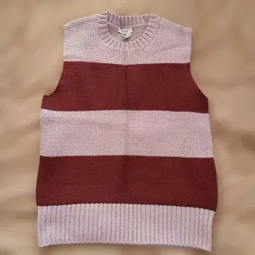 COS 슬리브리스 니트 베스트 핑크 보르도 M 미사용