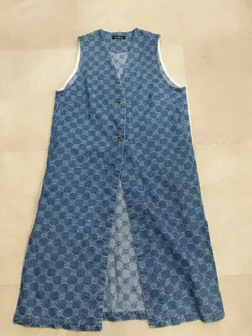 앙코키누 모노그램 패턴 베스트 롱 L 사이즈