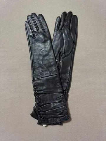 [새상품급] Rouge vif 천연 가죽 여성용 그로브 블랙 40cm