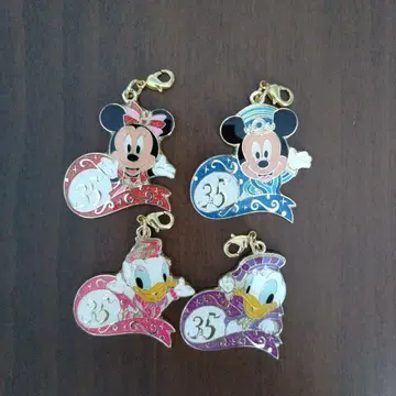 디즈니랜드 35주년 기념 캐릭터 키링 4개 세트
