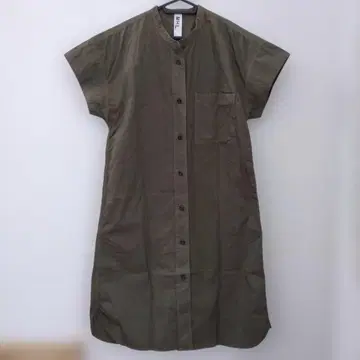 MHLL 올리브 반팔 셔츠 원피스