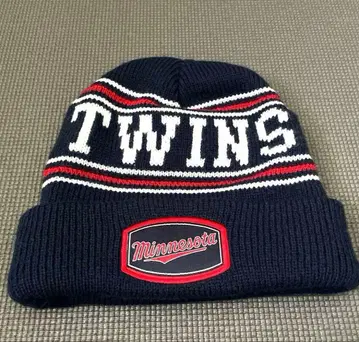 미네소타 트윈스 니트 모자 니트 캡 비니 네이비/화이트