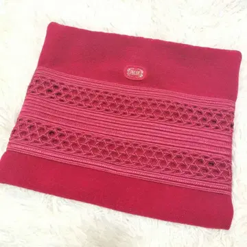 [ 새상품급 ] FEILER 뜨개질 디자인 파우치 레드