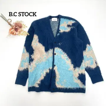 B.C STOCK 자카드 무늬 모헤어 가디건 M