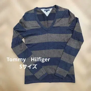 TOMMY HILFIGER 보더 긴팔 스웨터 S 사이즈
