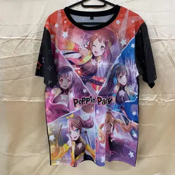 풀 그래픽 T셔츠 블랙 M 사이즈 BanG Dream!