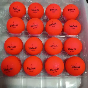 로스트볼 Volvik VIVID 최신 빨간색 16구