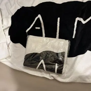 아이묭 구름 로고 타월 블랙과 화이트 미사용