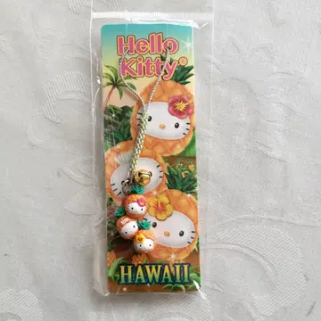 하와이 한정판 초레어 헬로키티 파인애플 트리오 펜던트