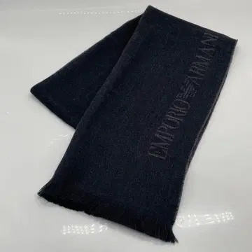 KO3561 엠포리오 아르마니 스톨 머플러 울 그레이 로고