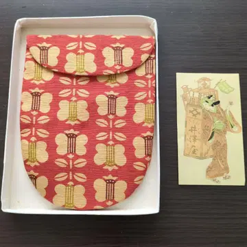 일본풍 패턴 자수 봉투형 파우치 타비 주머니