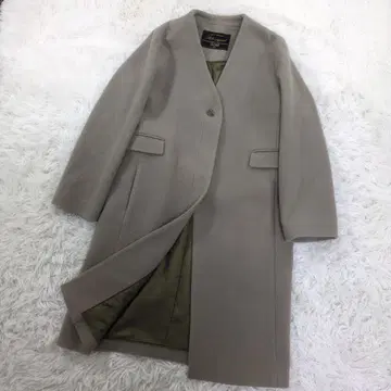 새상품급 슬로브 이에나 노카라 울 코트 L