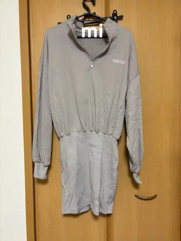 하프 ZIP 쭈리 미니 원피스