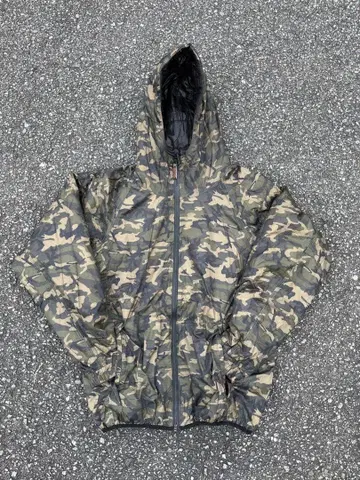 다운 자켓 카모플라쥬 패턴 리버서블 y2k  archive