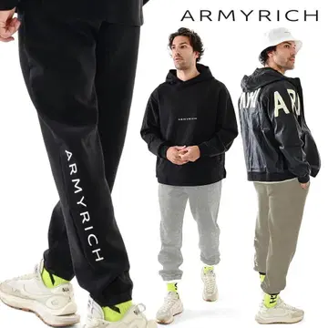 ARMYRICH 코튼 본딩 조거 팬츠 그레이지