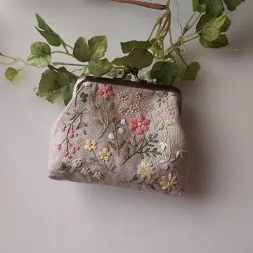 가마구치 파우치 손자수 힐링 가든