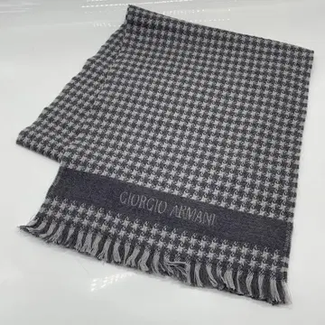 KO3562 GIORGIO ARMANI 울 머플러 그레이 로고 올 패턴