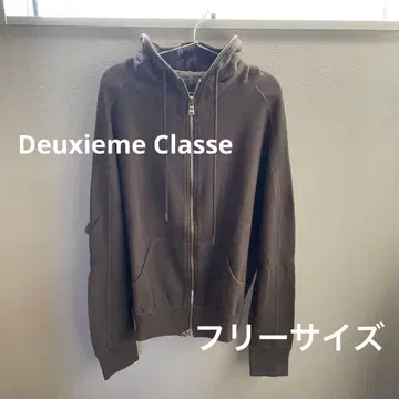Deuxieme Classe 지퍼 후디 카키