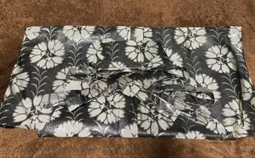 블랙 흰 꽃 패턴 하카마