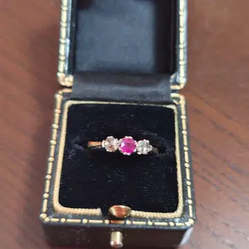 9금 루비와 로즈컷 다이아몬드 반지