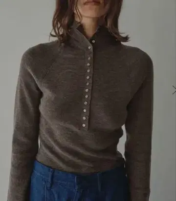 ETRE TOKYO 2way 컴피 하이넥 니트 풀오버