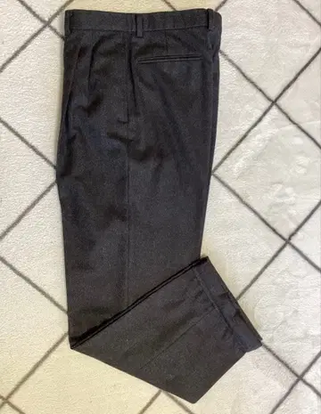 GLENOVER 글렌오버 울 100% 슬랙스 짙은 그레이 W31