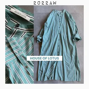 [ 새상품급 ] HOUSE OF LOTUS 스트라이프 셔츠 원피스 긴팔