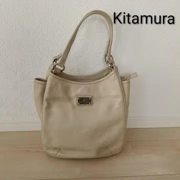 키타무라 토트백 가죽 베이지
