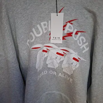 새상품, 미사용 남성용 TAIN DOUBLE PUSH 그레이 XL 후드티