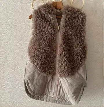 LUGIVA 루기바 리버서블 푸들 퍼 베스트 38 모카 브라운