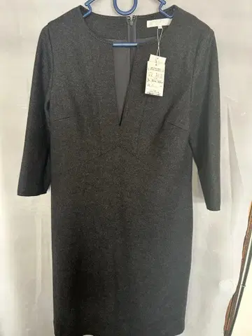 택 포함 자유구 그레이 V넥 원피스 오버롤 스커트 M