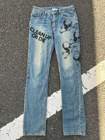 89aw katharine hamnett skull denim