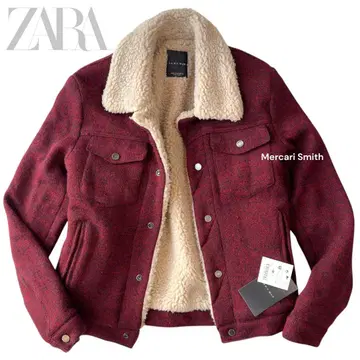 ZARA 보아 블루종 트래커 자켓 보아 안감 니트 콤비 울 M