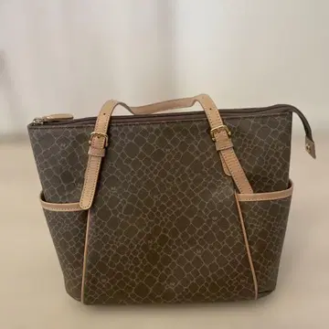 NINA RICCI 브라운 크로커다일 패턴 토트백