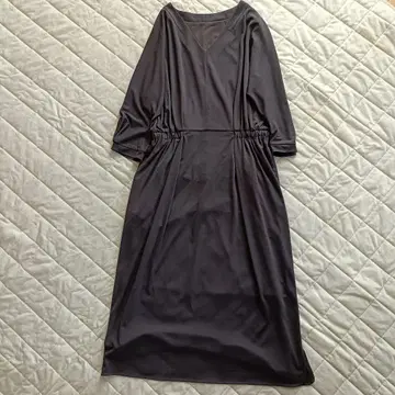 쿠미쿄쿠 롱 원피스 고급 원피스 차콜 그레이