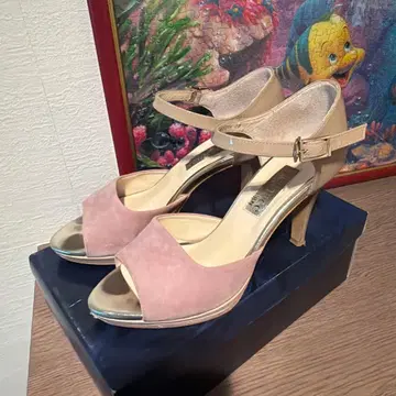 히미코 핑크 오픈토 하이힐