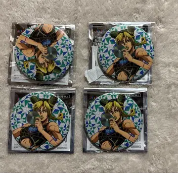 죠죠의 기묘한 모험 공식 글리터 캔뱃지 나선 계단 죠린 4점 세트