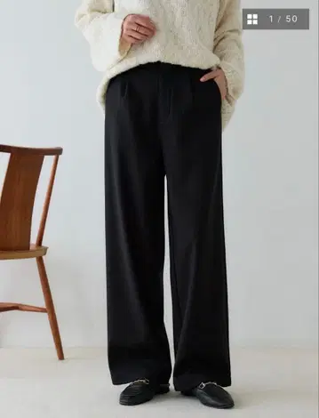 개버 플리스 웜 슬랙스 black 3