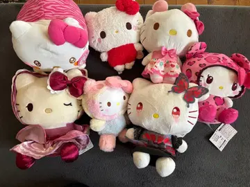 미사용 새상품 귀여운 헬로키티 봉제 인형 7개 세트