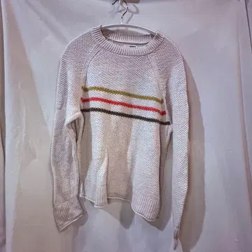 SONOMA M 그레이 스트라이프 스웨터