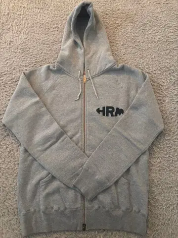 HRM 백 프린트 집업 후드티 L