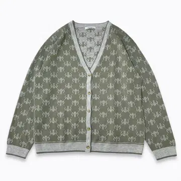 [컨디션 최상] MORABITO 모라비토 로고 총무늬 니트 가디건 38