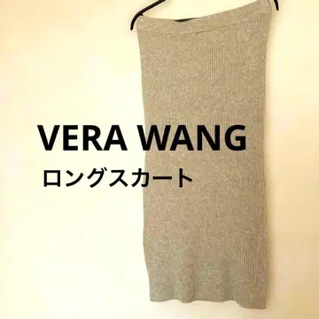 VERA WANG 캐시미어 립 리브 타이 스커트