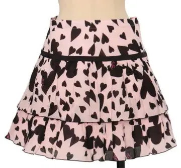 종이 택 포함 미사용! MILK 하트 비트 스커트 핑크