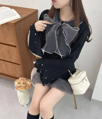 apres jour 오간자 보타이 블라우스 ZOZOTOWN 한정판